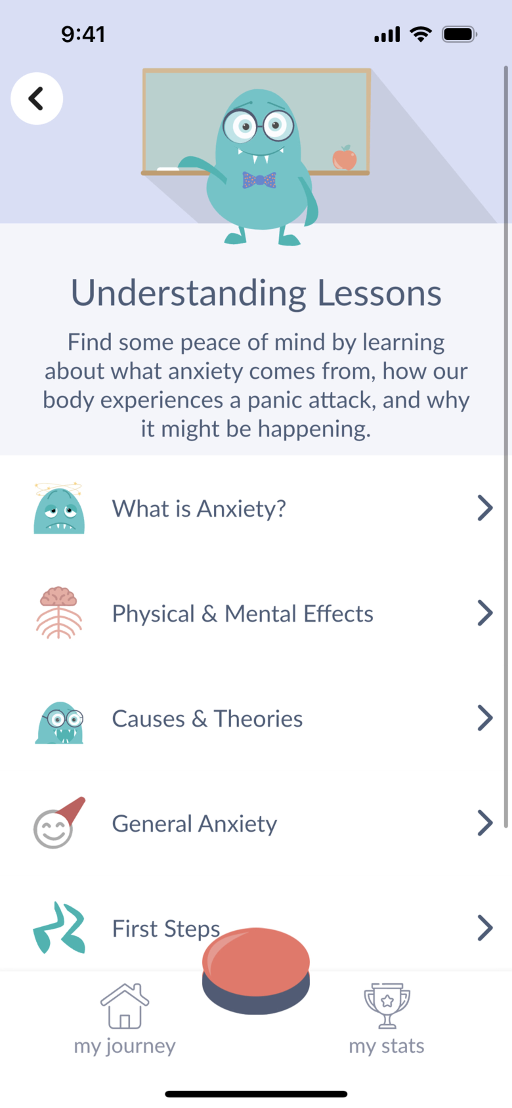 With robust resources and a cute blue monster, Rootd offers ways to help navigate anxiety.