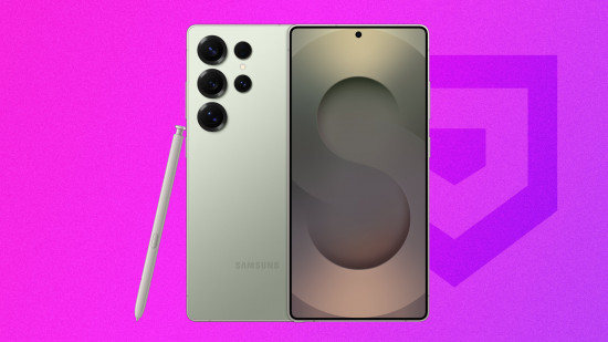 Mobile Black Friday 2025: a silver phone an styls in front of a purple background
